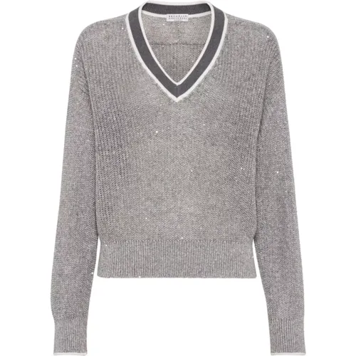 Stylish Sweaters , female, Sizes: XL - BRUNELLO CUCINELLI - Modalova