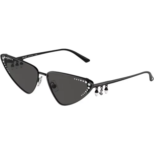 Stylish Sunglasses with Dark Grey Lenses , female, Sizes: 63 MM - Jimmy Choo - Modalova