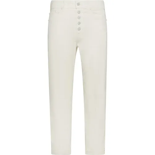 Cotton Blend Ankle-length Jeans , female, Sizes: W26, W28, W25, W31, W27 - Dondup - Modalova