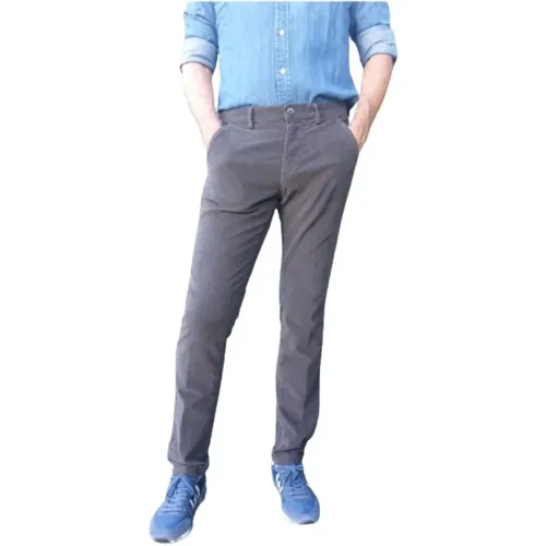 Slim Fit Samt Baumwoll Chino Hose , Herren, Größe: M - Mason's - Modalova