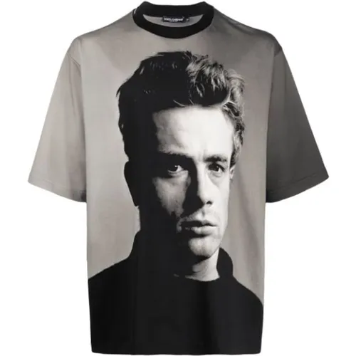 James Dean Logo Print T-Shirt - Dolce & Gabbana - Modalova