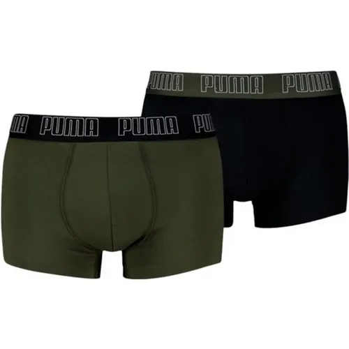 Everyday Trunk Boxers in Khaki/Schwarz , Herren, Größe: S - Puma - Modalova