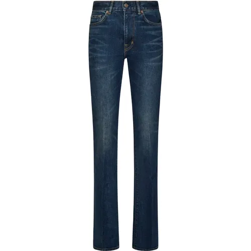 Blaue Flared Denim Jeans Aw24 - Tom Ford - Modalova