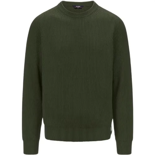 Merino Wollmischung Pullover , Herren, Größe: M - K-way - Modalova