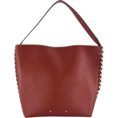 Burgundy Leather Tote Bag , female, Sizes: ONE SIZE - Stella Mccartney - Modalova