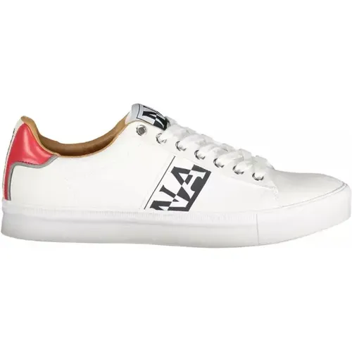 Weißer Polyester Sneaker mit Kontrastdetails , Herren, Größe: 44 EU - Napapijri - Modalova