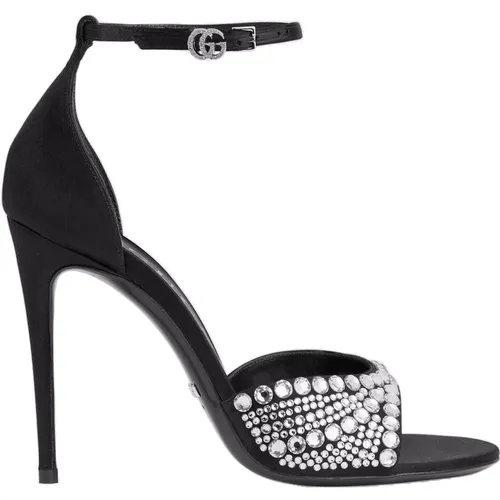 Crystal Embellished Sandals , female, Sizes: 7 UK, 3 UK - Gucci - Modalova