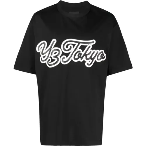Logo-Flocked Cotton T-Shirt , male, Sizes: S - Y-3 - Modalova