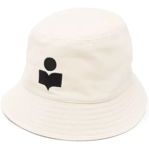 Logoed White Hat with Embroidered Front Logo , female, Sizes: 56 CM - Isabel marant - Modalova