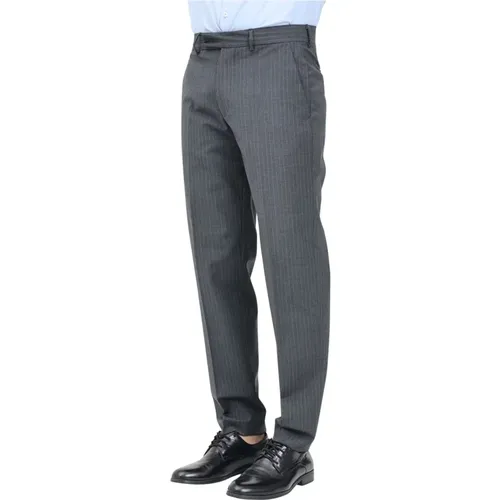 Elegante Graue Gestreifte Hose - Selected Homme - Modalova