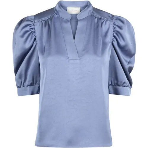 Sateen Blouse Smoke Blue Neo Noir - NEO NOIR - Modalova