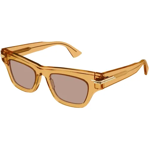 Braune Sonnenbrille , Damen, Größe: 51 MM - Bottega Veneta - Modalova