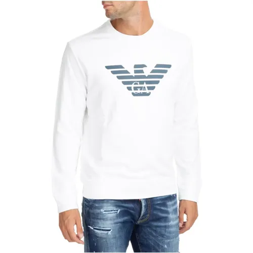 Gemustertes Logo Sweatshirt , Herren, Größe: XL - Emporio Armani - Modalova