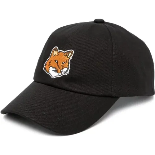 Fox Logo Baseball Cap , male, Sizes: ONE SIZE - Maison Kitsuné - Modalova