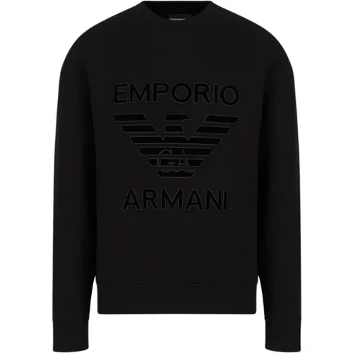 Rundhals-Sweatshirt , Herren, Größe: S - Emporio Armani - Modalova