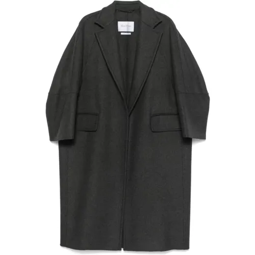 Grey Wool Cashmere Oversized Coat , female, Sizes: 4XS, 3XS - Max Mara - Modalova