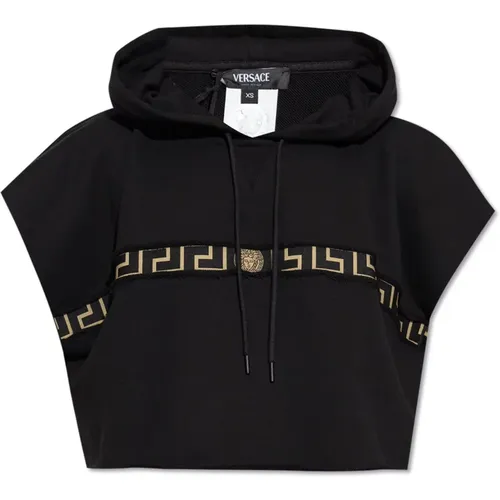 Kurzer Oversize-Sweatshirt , Damen, Größe: M - Versace - Modalova