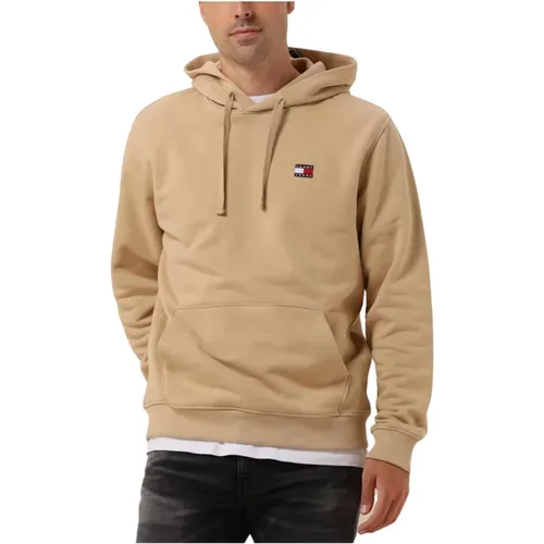 Badge Hoodie für Herren , Herren, Größe: L - Tommy Jeans - Modalova