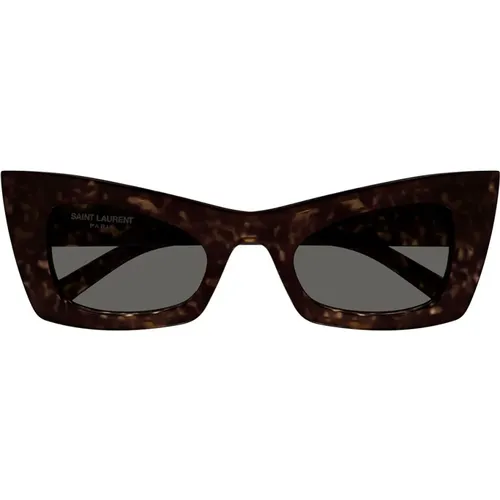 New Wave Cat-Eye Sonnenbrille mit grauen Gläsern - Saint Laurent - Modalova