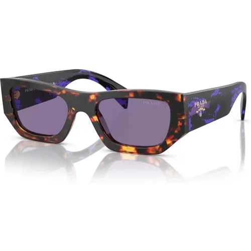 Havana/Violet Sunglasses , unisex, Sizes: 53 MM - Prada - Modalova