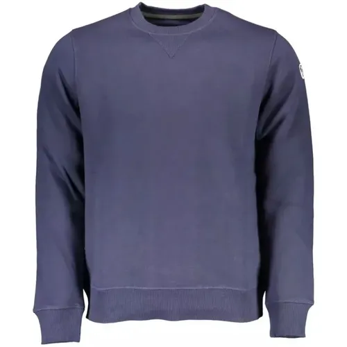 Blauer Logo-Sweatshirt mit Rundhalsausschnitt , Herren, Größe: 3XL - North Sails - Modalova