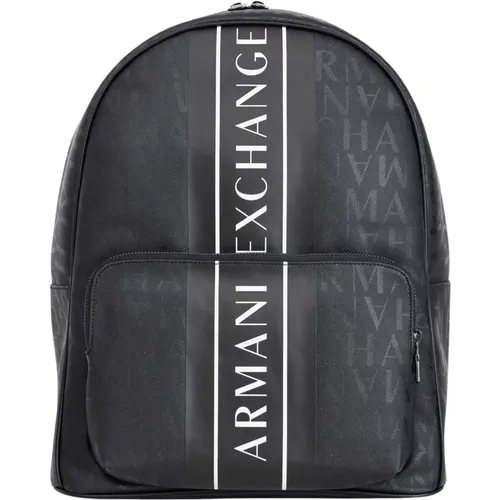 Men's Logo Lettering Backpack , male, Sizes: ONE SIZE - Armani Exchange - Modalova