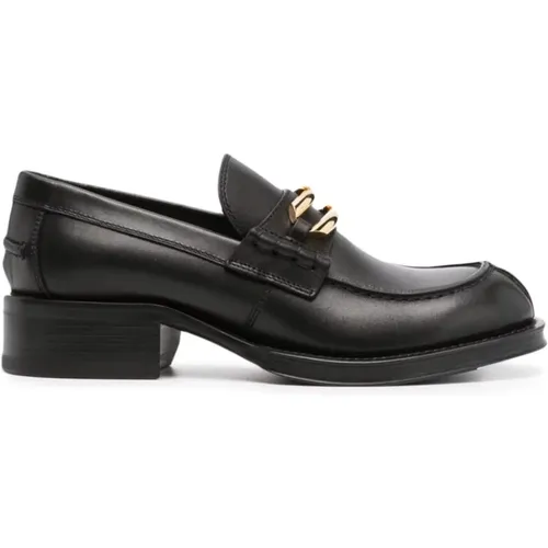 Leather Loafers with Buckle Detail , female, Sizes: 5 UK, 4 UK, 6 UK, 7 UK, 2 UK, 3 UK - Lanvin - Modalova
