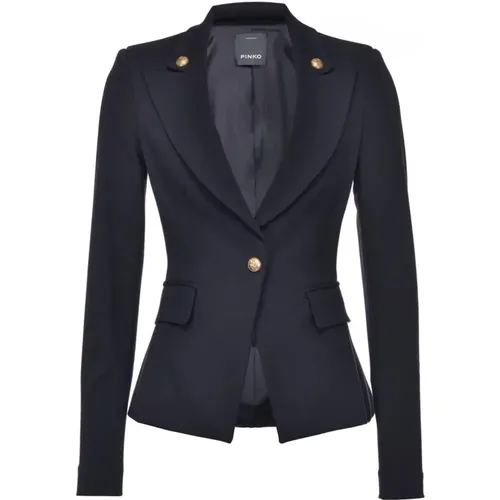 Ermanno Jacket Fabric Point , female, Sizes: M - pinko - Modalova