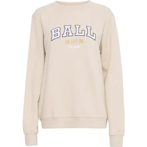 Melange Sweatshirt , Damen, Größe: L - Ball - Modalova