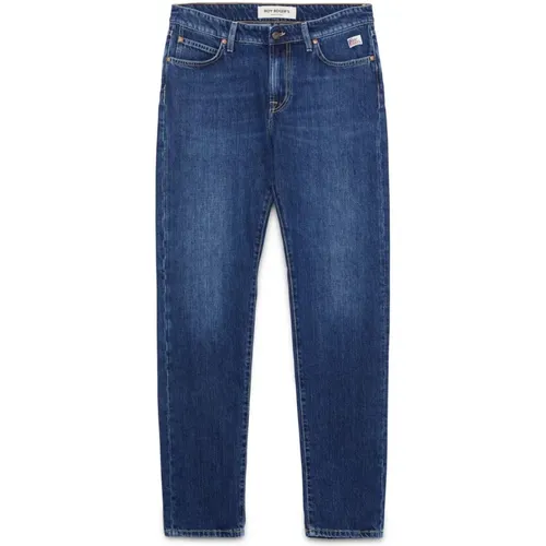 Slim-Fit Stone Washed Denim Jeans , male, Sizes: W32, W31, W36 - Roy Roger's - Modalova