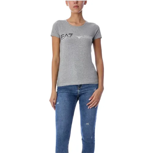 T-Shirt , Damen, Größe: XS - Emporio Armani EA7 - Modalova