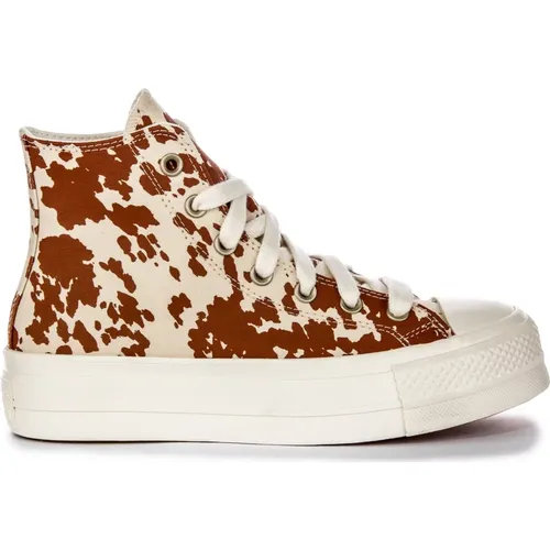 Animal Print Hi-Top Sneakers , female, Sizes: 8 UK, 5 UK, 3 1/2 UK, 4 1/2 UK, 9 UK, 4 UK, 3 UK, 6 1/2 UK, 6 UK, 7 UK, 8 1/2 UK, 2 UK - Converse - Modalova