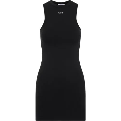 Tech Fabric Sleeveless Dress , female, Sizes: XS, M, S - Off White - Modalova