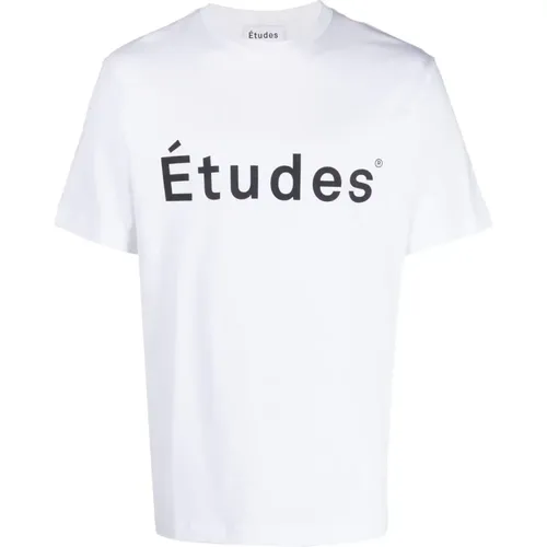 Bio-Baumwoll-Logo-Print T-Shirt , Herren, Größe: L - Études - Modalova