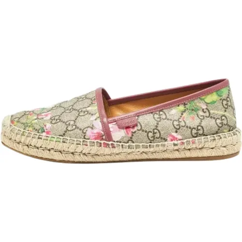 Pre-owned Coated canvas flats , female, Sizes: 6 1/2 UK - Gucci Vintage - Modalova