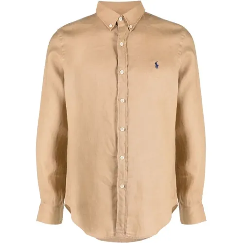 Vintage Khaki Hemd , Herren, Größe: M - Ralph Lauren - Modalova