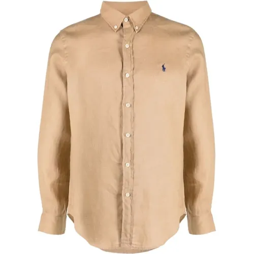 Vintage Khaki Hemd , Herren, Größe: XL - Ralph Lauren - Modalova