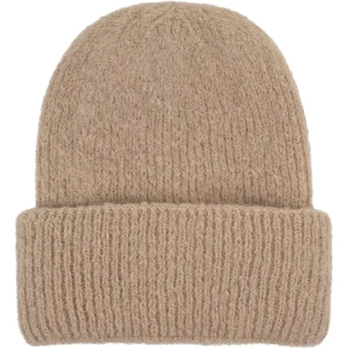 Braune Gestrickte Beanie Mütze - MSGM - Modalova