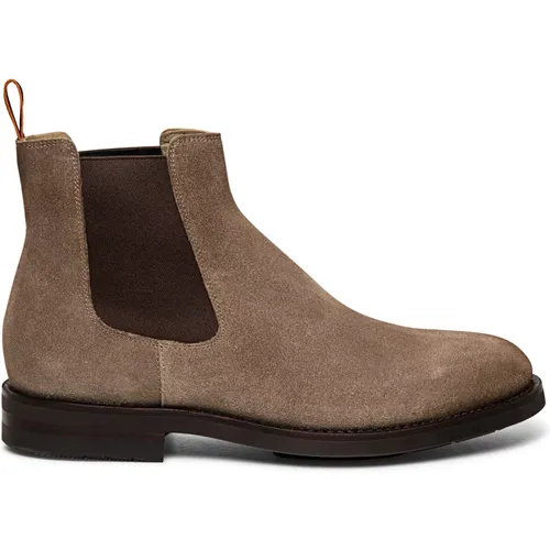 Herren Wildleder Chelsea Stiefel,Weicher Suede Chelsea Boot - Santoni - Modalova