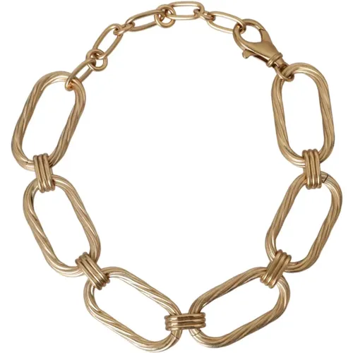 Goldfarbene Link Kette Schmuck Halskette - Dolce & Gabbana - Modalova