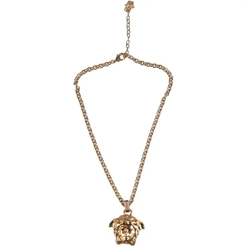 Kristall Halskette Gold Medusa Anhänger - Versace - Modalova