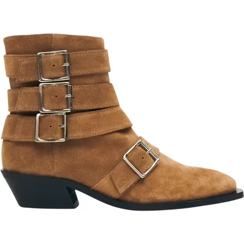 Eras Wildleder Tan Leder Stiefeletten - ALOHAS - Modalova