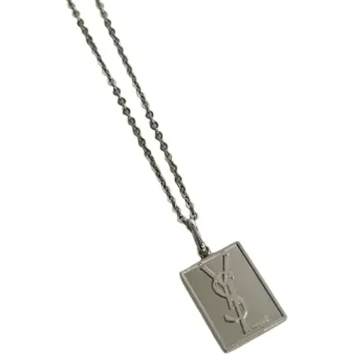 Pre-owned Metal necklaces , female, Sizes: ONE SIZE - Yves Saint Laurent Vintage - Modalova