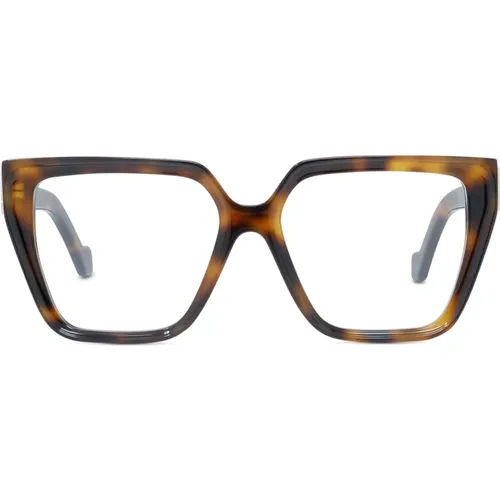 Dark Havana Square Eyeglasses , female, Sizes: ONE SIZE - Loewe - Modalova