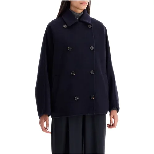 Double-Breasted Wool Cashmere Caban Coat , female, Sizes: S, M, XS, 3XS, 2XS - BRUNELLO CUCINELLI - Modalova