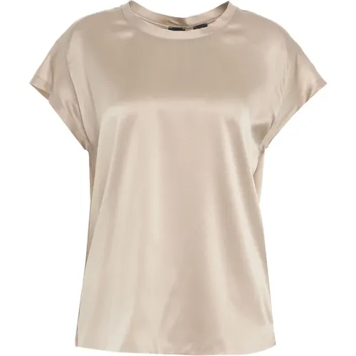 Seiden Farida Crew Neck T-shirt , Damen, Größe: XS - pinko - Modalova