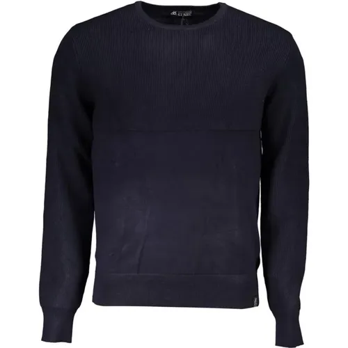 Blauer Crew Neck Sweater mit Kontrastdetails , Herren, Größe: 3XL - U.S. Polo Assn. - Modalova