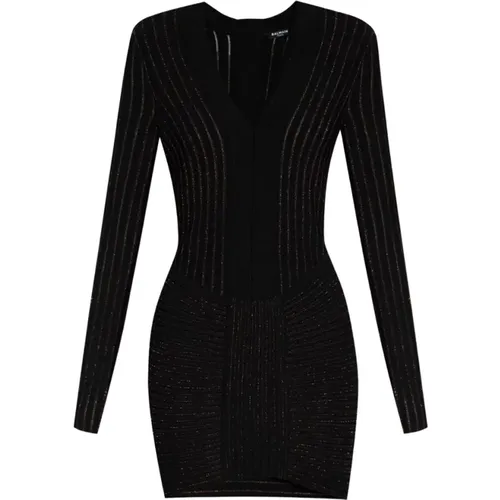 Dress with lurex threads , female, Sizes: S, M - Balmain - Modalova