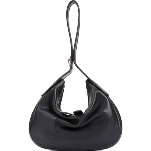 Go-Hobo Small Leather Bag , female, Sizes: ONE SIZE - Valentino Garavani - Modalova