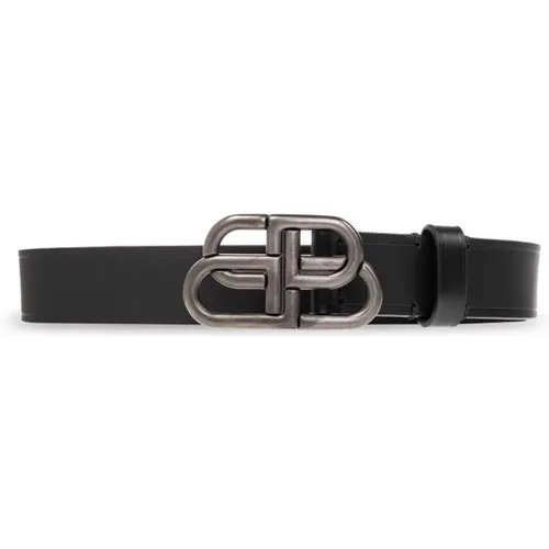 Leather Belt With Logo , female, Sizes: 80 CM, 70 CM - Balenciaga - Modalova